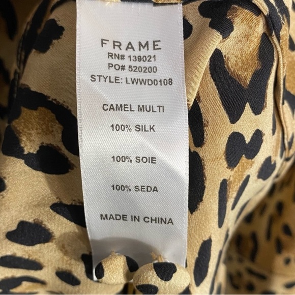 FRAME DENIM Leopard Print Silk Dress NWOT - Picture 13 of 14